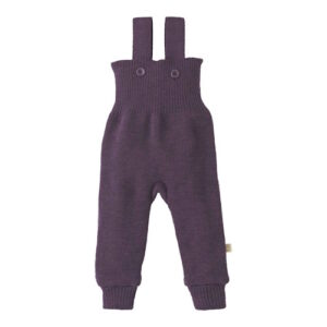 Disana Strick-Trägerhose Aubergine
