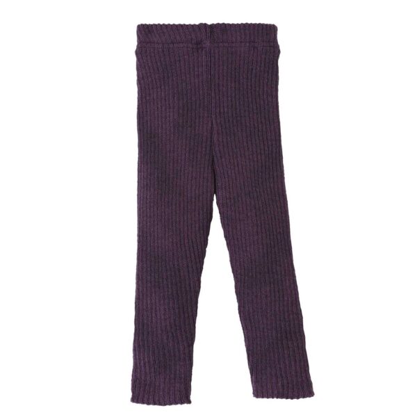 Disana Strick-Leggings aubergine