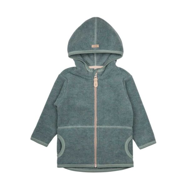 Pure Pure Woll-Baumwollfleece Jacke Salbei