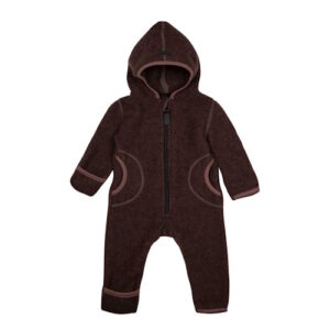 Pure Pure Wollfleece Overall aus Bio-Merinowolle dunkelbraun