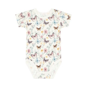 Hust&Claire Bambusviskose Body Schmetterling ivory kurz