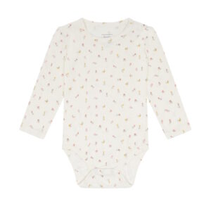 Hust&Claire Bambusviskose Body Blümchen weiss