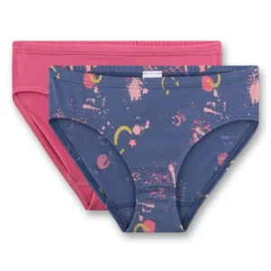 Sanetta Slip (Doppelapack) pink & lila Smiley