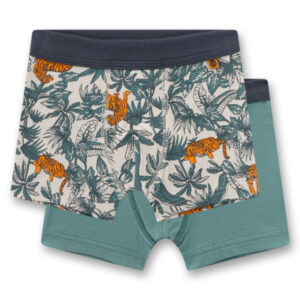 Sanetta Hipshorts (Doppelpack) grün & beige Tiger