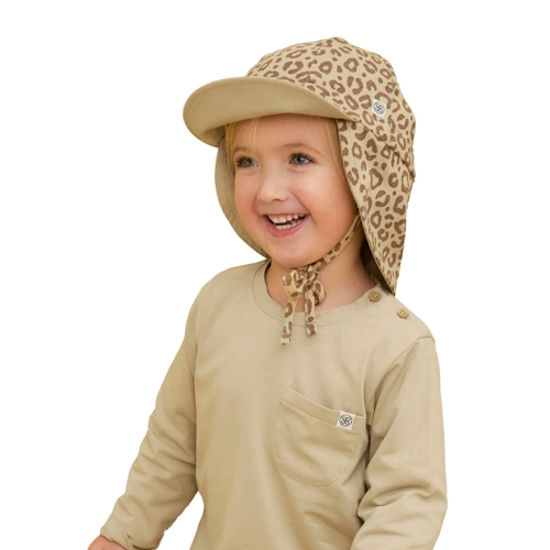 Cloby Sonnenhut Leopard Brown/Sandy – UPF50+ – Bild 2