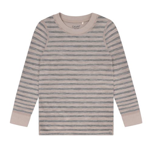 Celavi Bambusviskose Wolle Doubleface Langarmshirt Quiet Shade