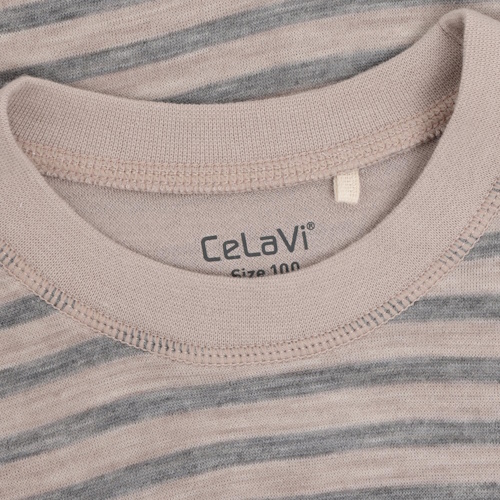 Celavi Bambusviskose Wolle Doubleface Langarmshirt Quiet Shade – Bild 2