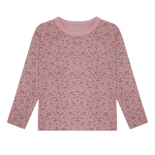 Hust&Claire Woll-Bambus Langarmshirt Blumen beere