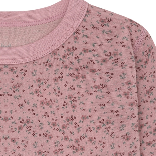 Hust&Claire Woll-Bambus Langarmshirt Blumen beere – Bild 2