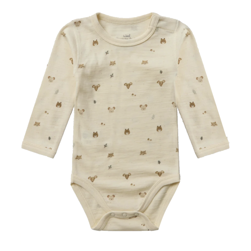 Hust&Claire Wolle-Bambus Body Forest off white