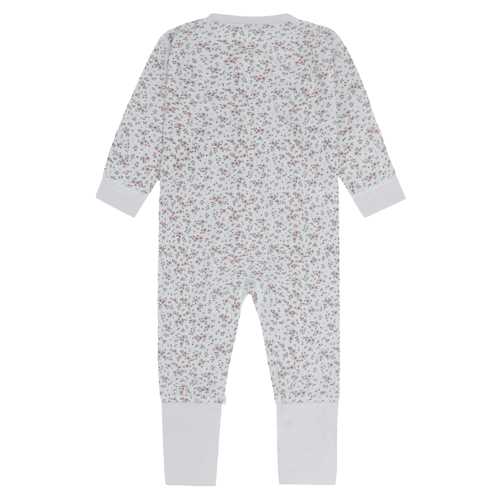 Hust&Claire Wolle-Bambus Einteiler Blumen blue Zipper – Bild 3