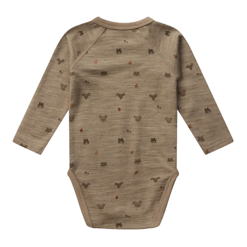 Hust & Claire Wolle-Bambus Wickelbody Forest Biscuit – Bild 3