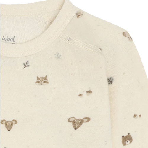 Hust & Claire Wolle-Bambus Wickelbody Forest Off White – Bild 2