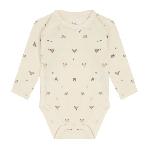 Hust & Claire Wolle-Bambus Wickelbody Forest Off White