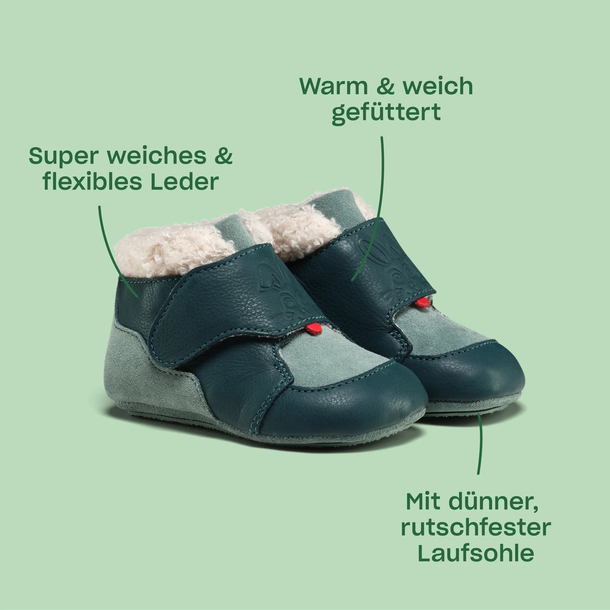 Krabbelschuh Leder Growy Katze – Bild 13