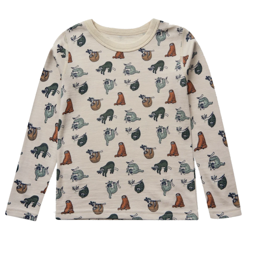 Hust&Claire Woll-Bambus Langarmshirt Lazy beige