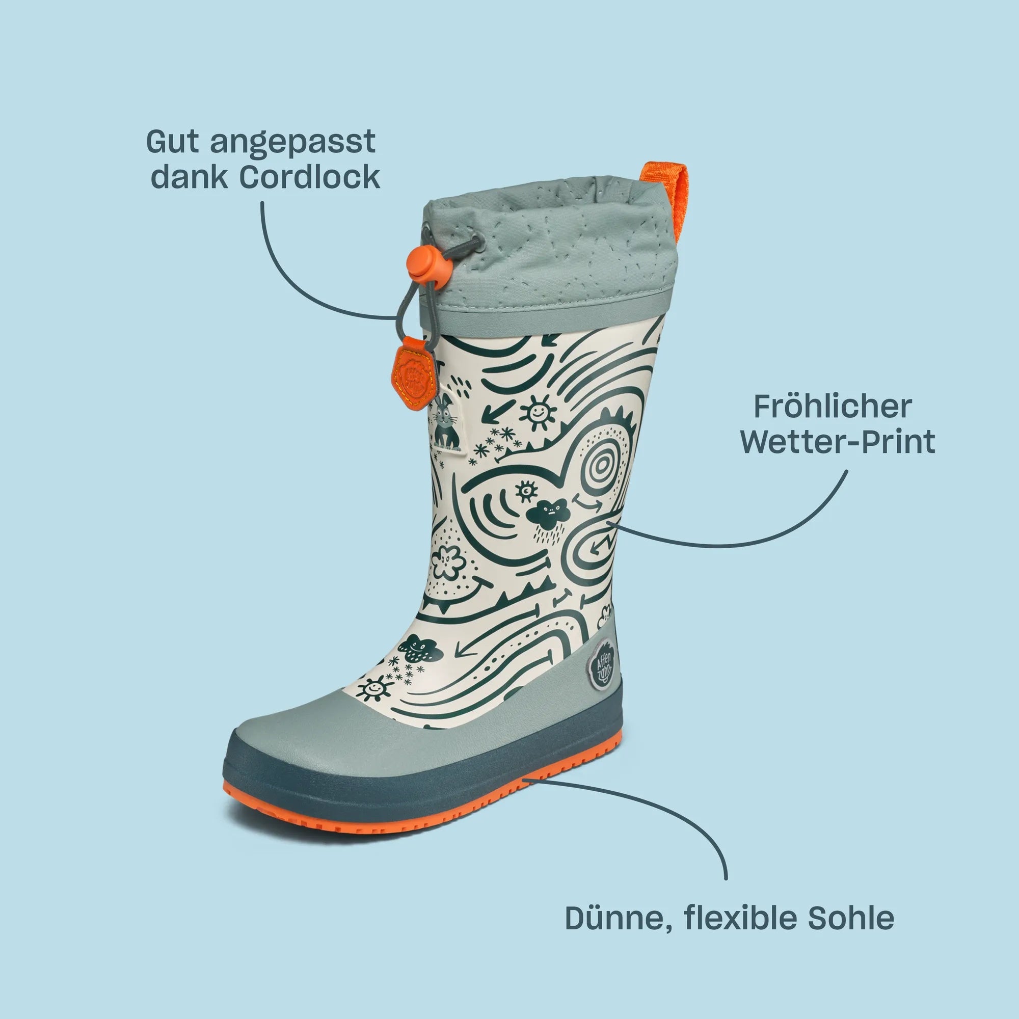 Gummistiefel Vegan Puddly Schmetterling – Bild 12